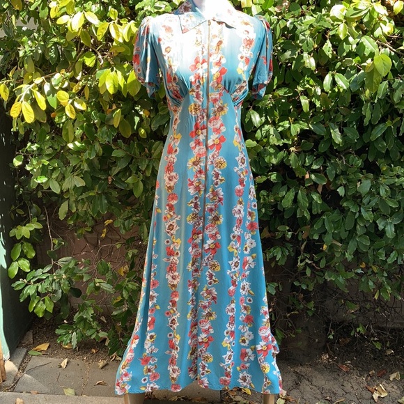 1940’s Silk Maxi - Picture 1 of 6